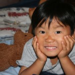 Sam: That mid-day smile says “You may be tired, mom. But I am not.”